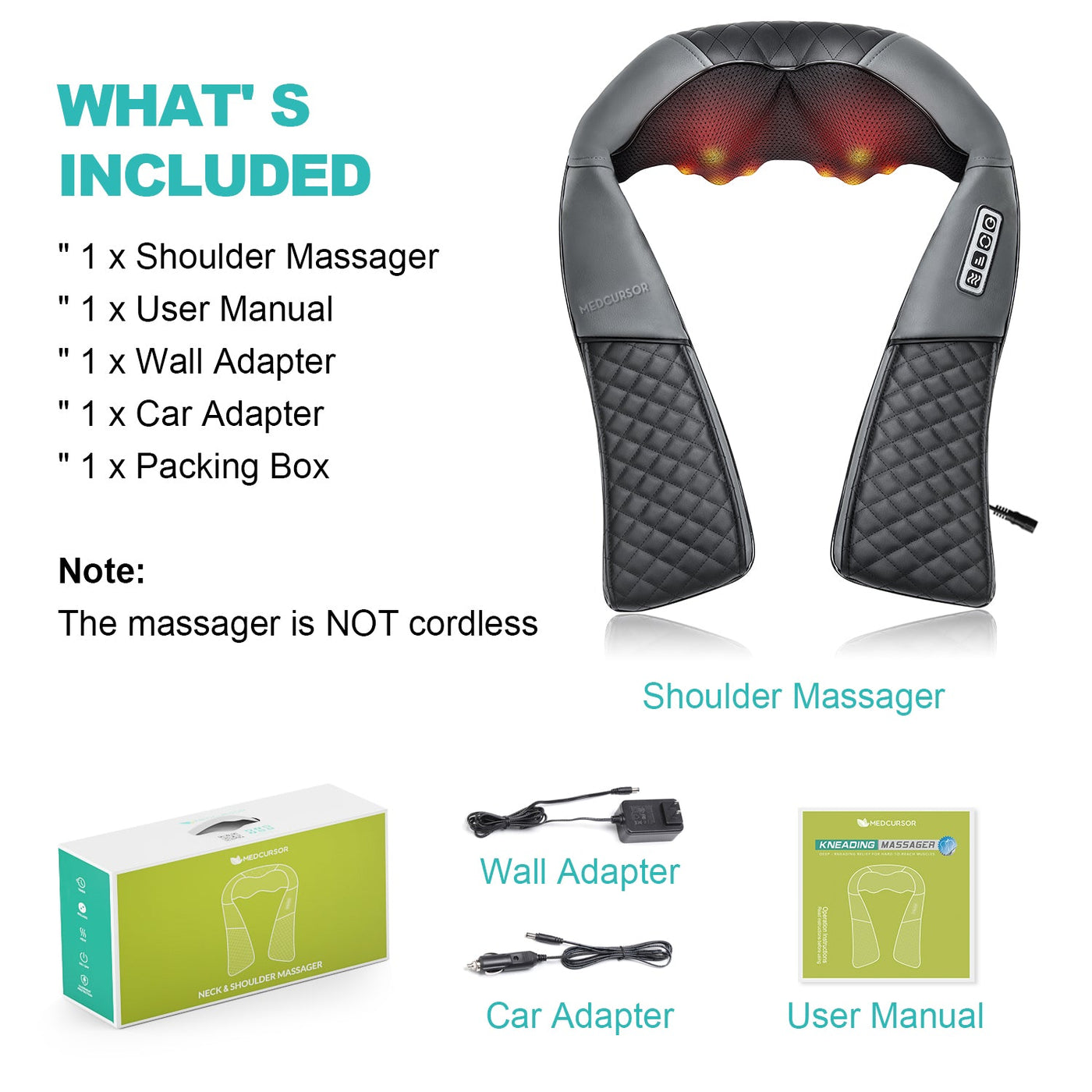 Medcursor Neck and Shoulder Massager with Heat