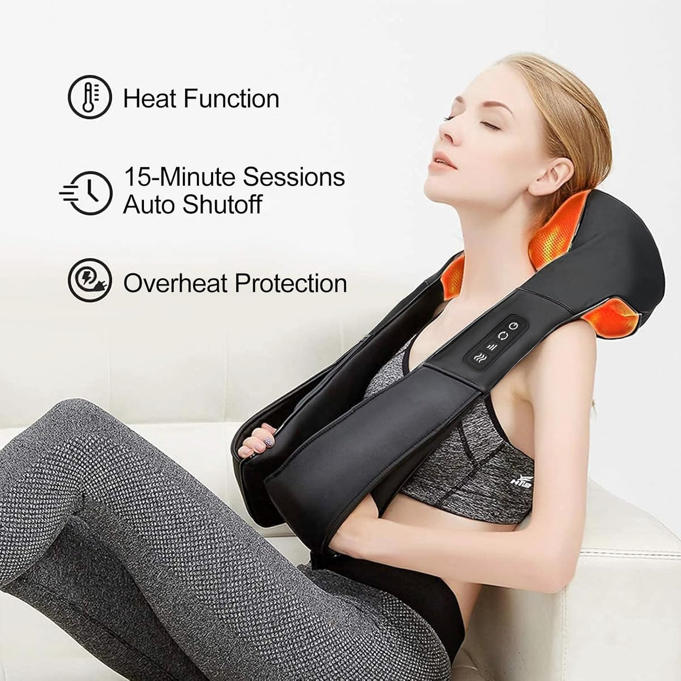 Medcursor 3D Kneading Neck and Back Massager with Heat