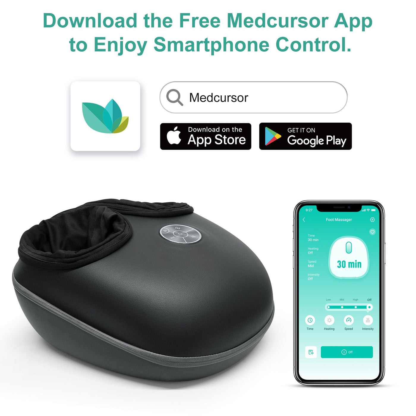 Medcursor Smart RC Foot Massager Machine with Heat