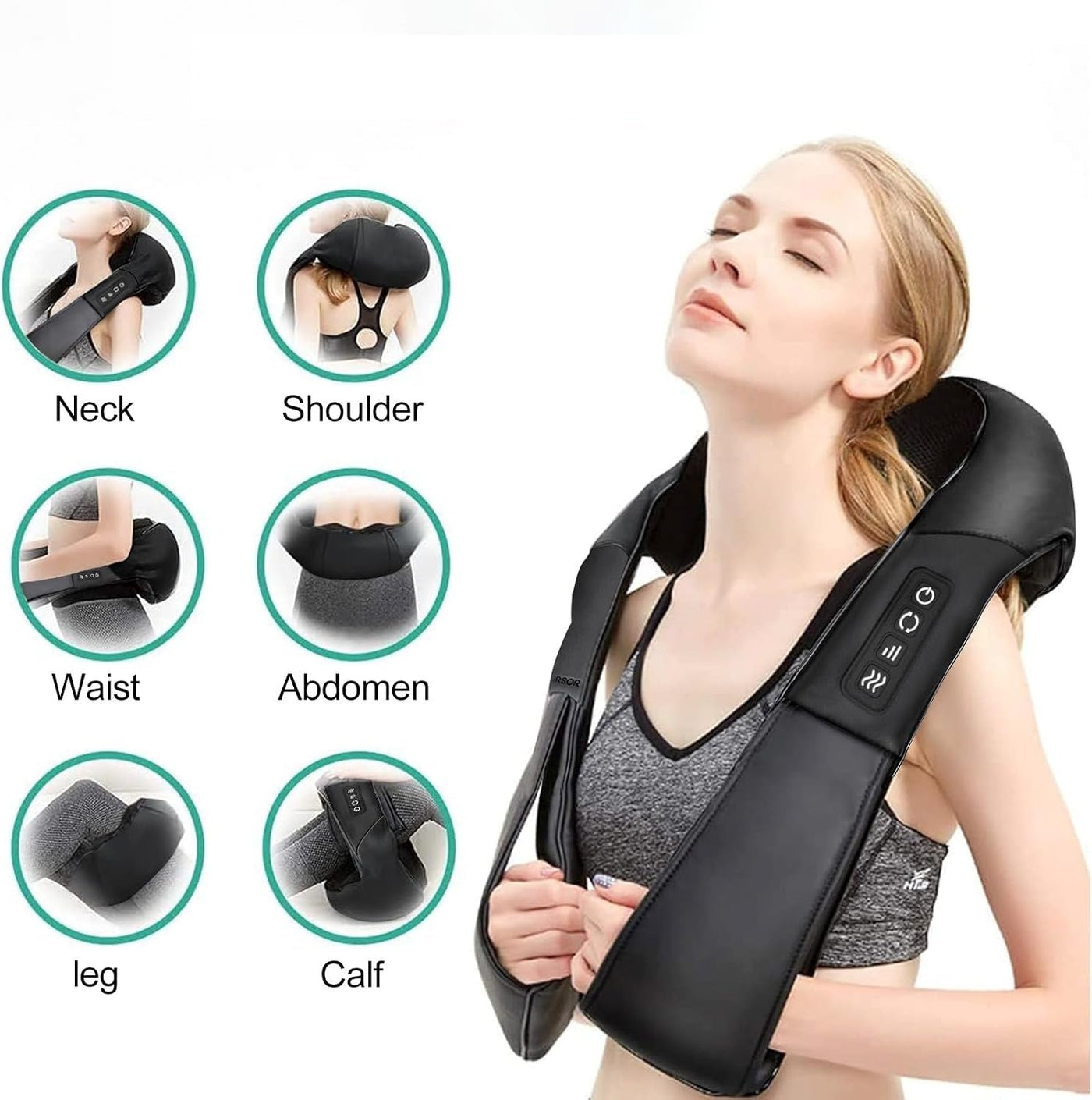 Medcursor 3D Kneading Neck and Back Massager  with Heat