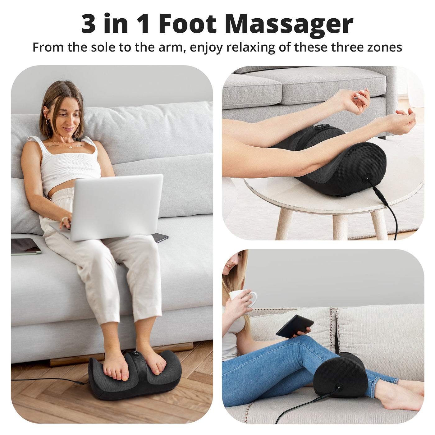 Medcursor Compact Lightweight Calf Foot Massager with Heat