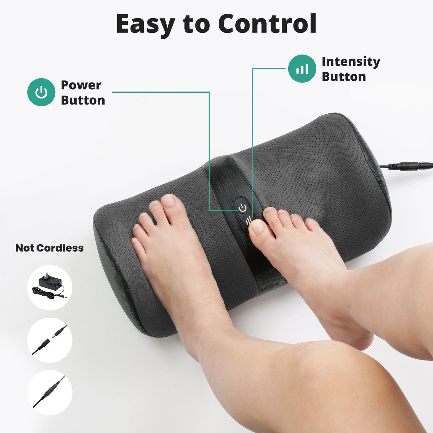 Medcursor Compact Lightweight Calf Foot Massager with Heat
