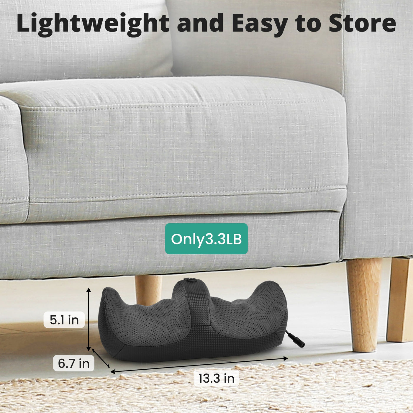 Medcursor Compact Lightweight Calf Foot Massager with Heat